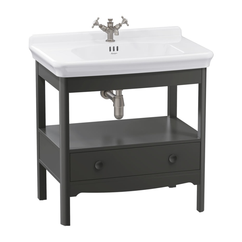 Burlington Guild 850mm Ashbee Grey Furniture Wash Stand & Basin